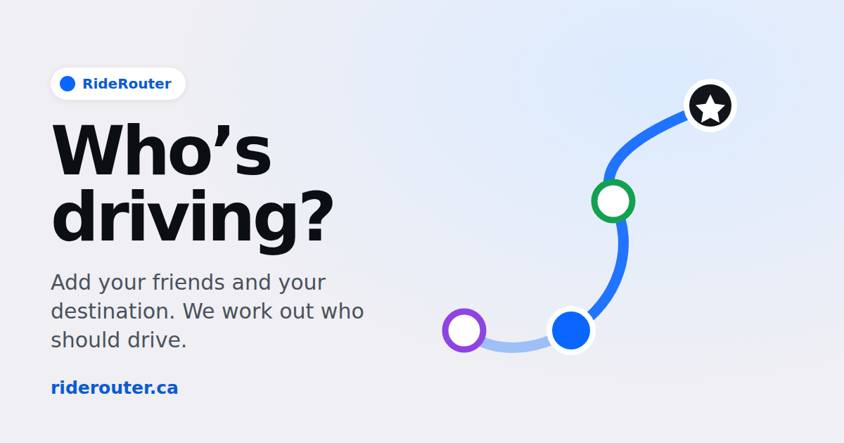I created RideRouter: Carpool/Friend Group Driving Optimiser